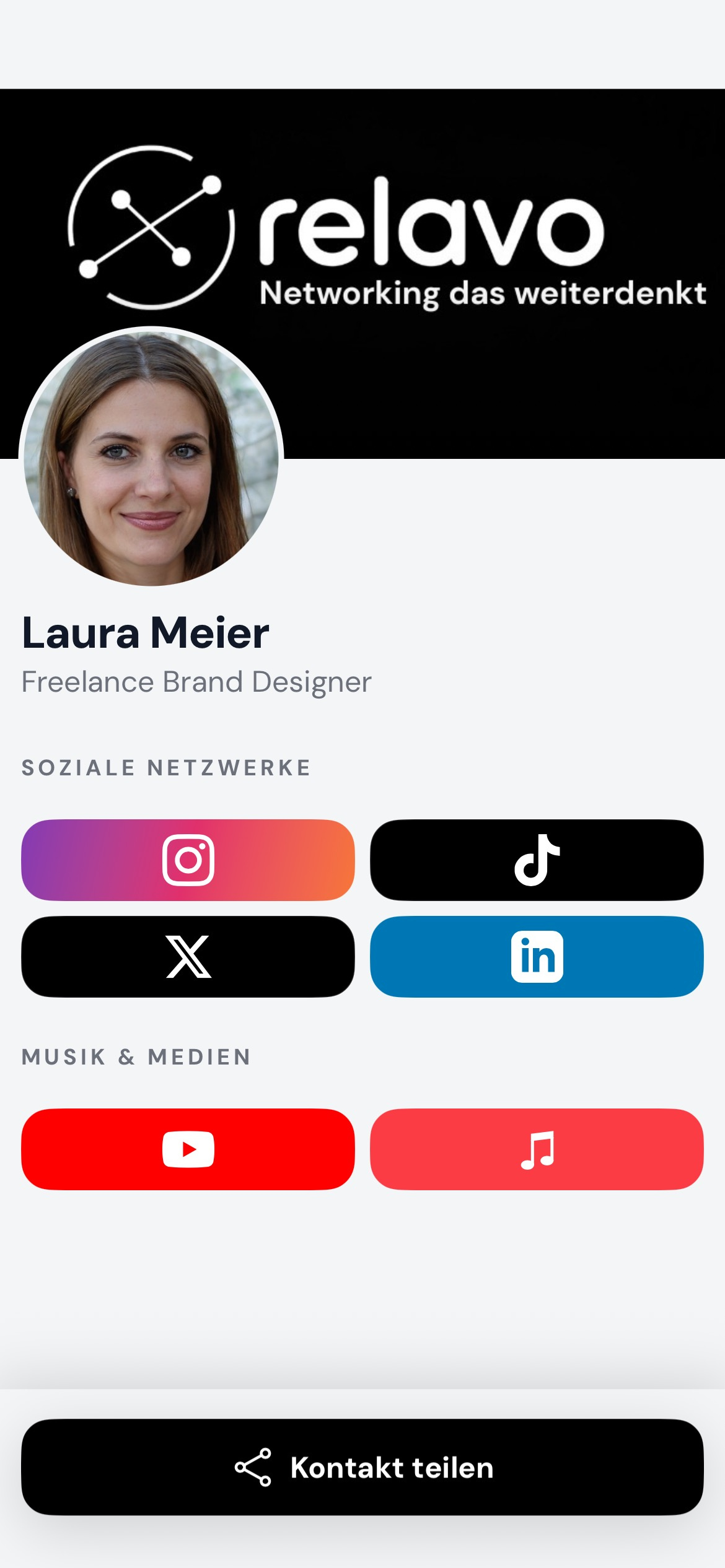Relavo Profil — Soziale Netzwerke